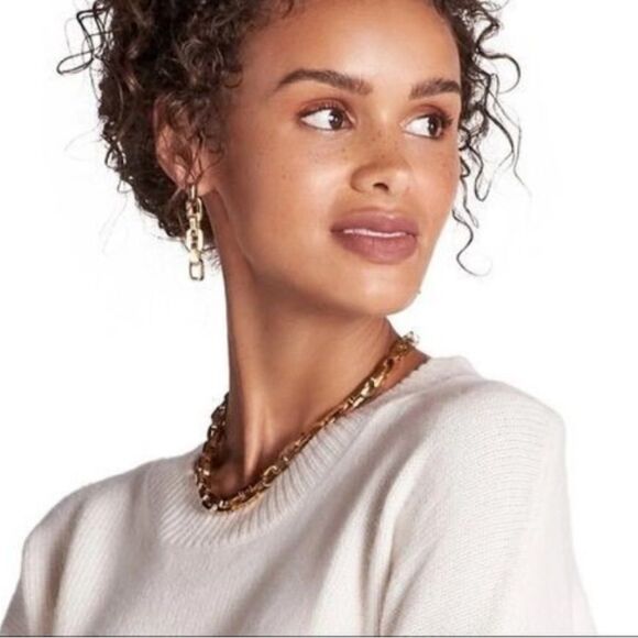 NWOT Eddie Borgo Supra Link Collar Necklace And Earrings - Picture 4 of 7